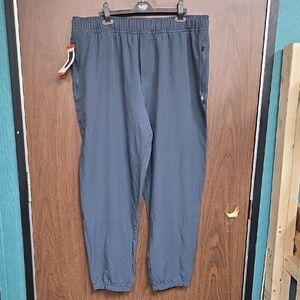 Gaiam Size XXL Grey Lightweight Track Style Pant
